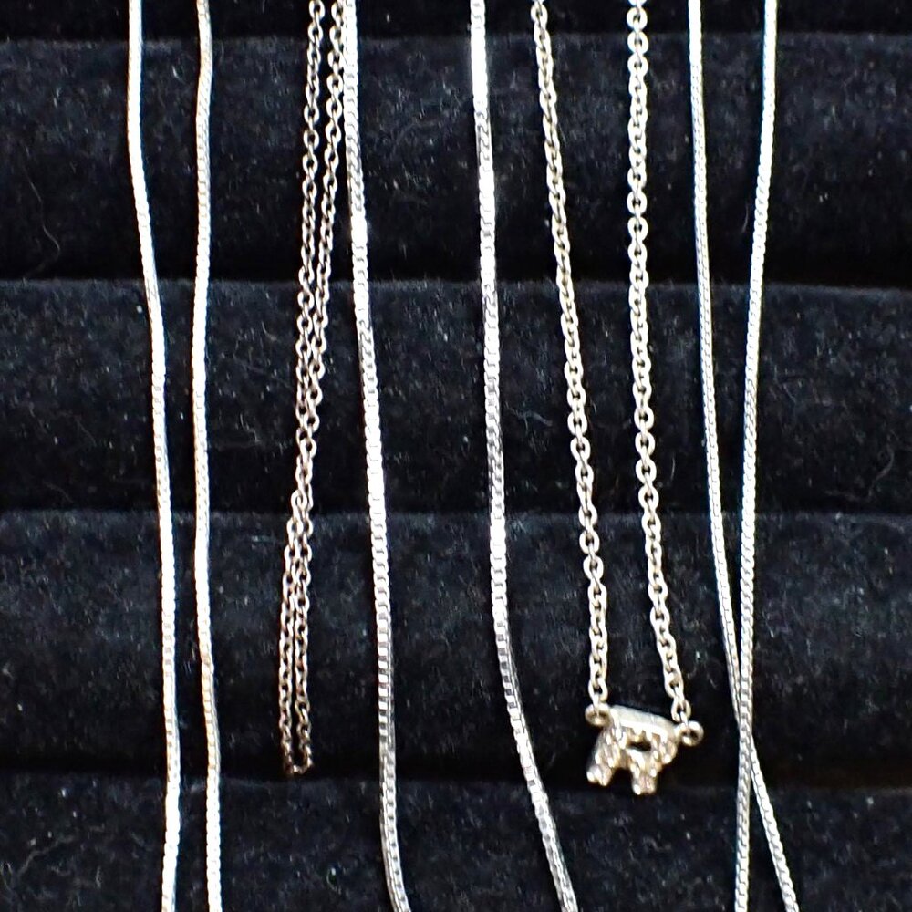 Grab bag of 5 necklace chains of 925 Sterling Silver